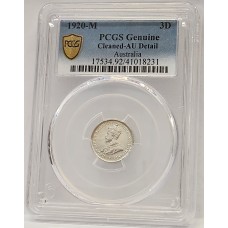 AUSTRALIA 1920 . THREEPENCE . GENUINE